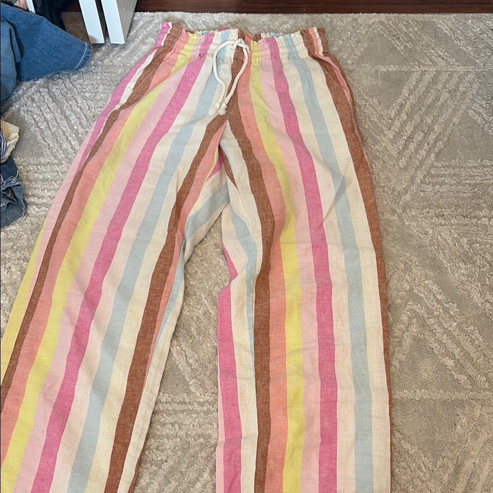 J Crew women’s colorful linen pants
